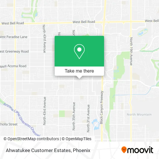 Ahwatukee Customer Estates map