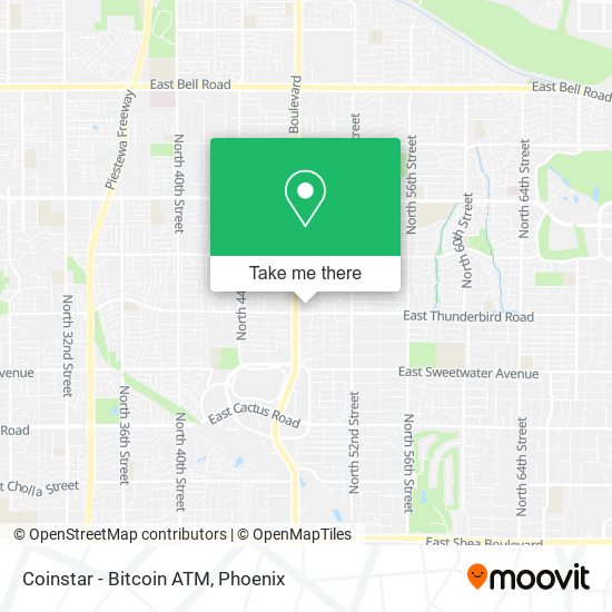 Mapa de Coinstar - Bitcoin ATM