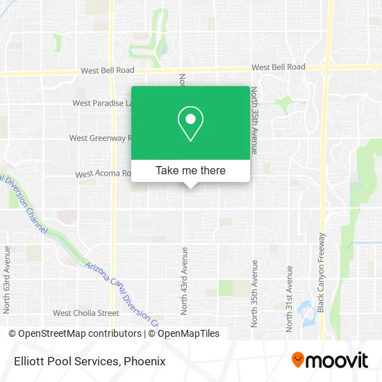 Elliott Pool Services map