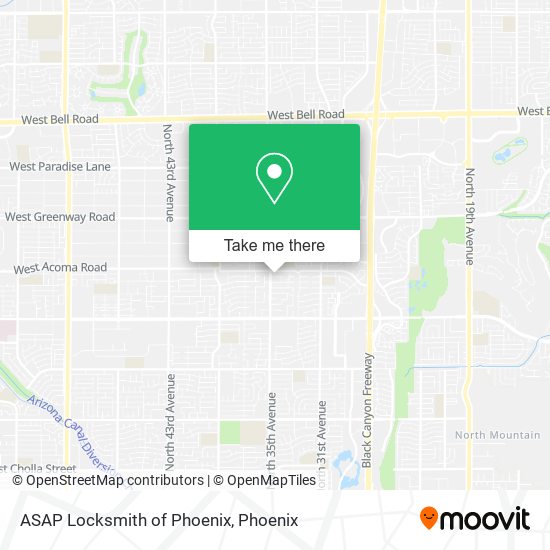 ASAP Locksmith of Phoenix map