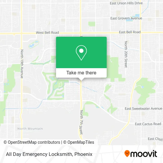 All Day Emergency Locksmith map