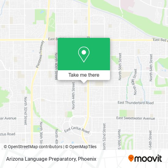 Mapa de Arizona Language Preparatory