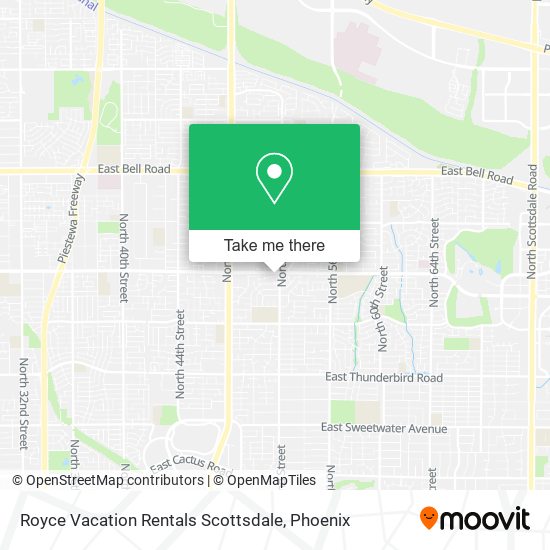 Royce Vacation Rentals Scottsdale map