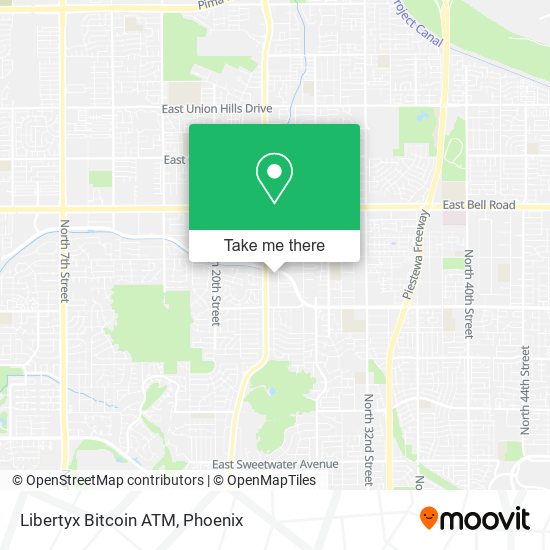 Mapa de Libertyx Bitcoin ATM