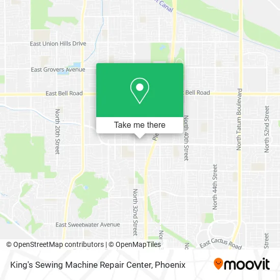 Mapa de King's Sewing Machine Repair Center