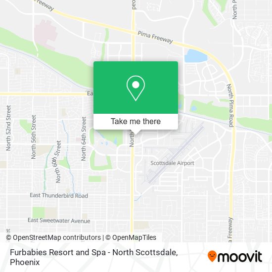 Mapa de Furbabies Resort and Spa - North Scottsdale