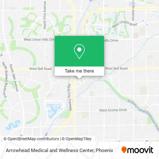 Mapa de Arrowhead Medical and Wellness Center