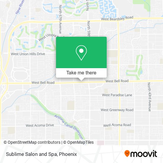 Sublime Salon and Spa map