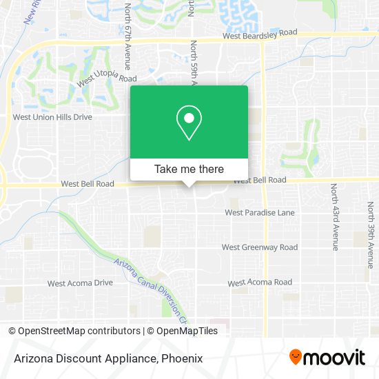 Arizona Discount Appliance map