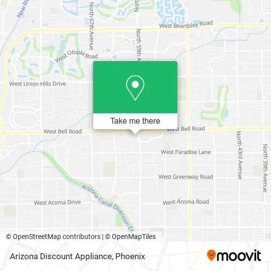 Arizona Discount Appliance map