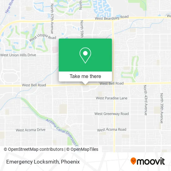 Emergency Locksmith map