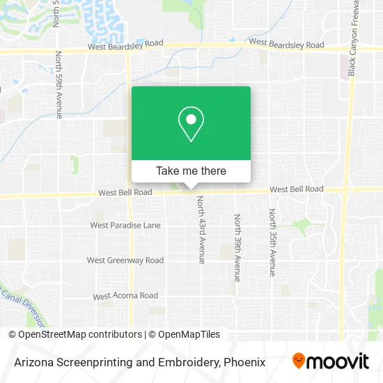 Arizona Screenprinting and Embroidery map