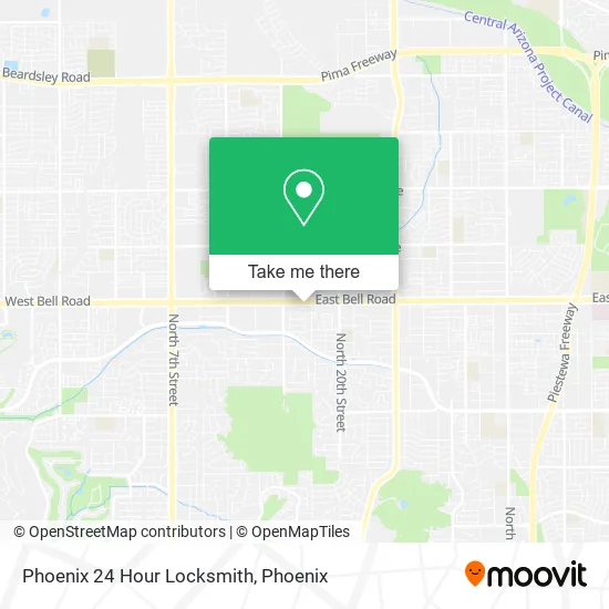 Phoenix 24 Hour Locksmith map
