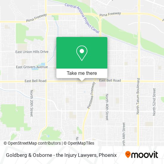 Goldberg & Osborne - the Injury Lawyers map