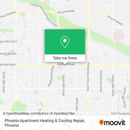 Mapa de Phoenix Apartment Heating & Cooling Repair