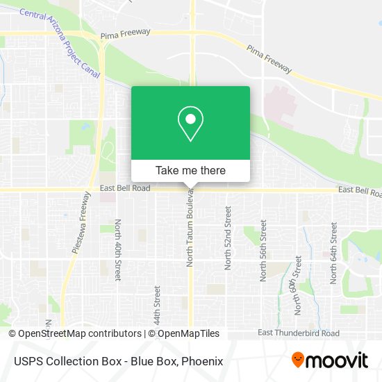 USPS Collection Box - Blue Box map