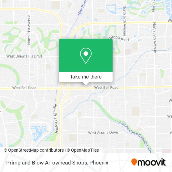 Mapa de Primp and Blow Arrowhead Shops