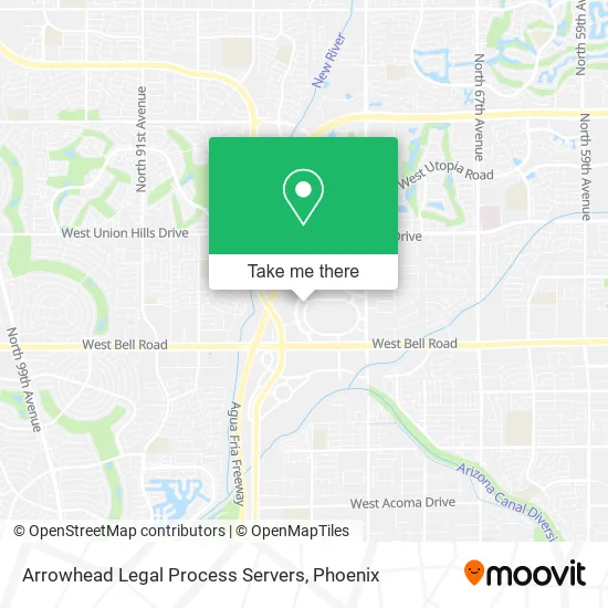 Arrowhead Legal Process Servers map