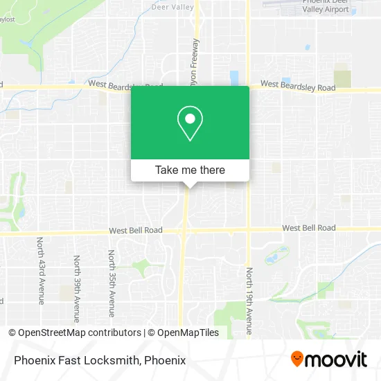Phoenix Fast Locksmith map