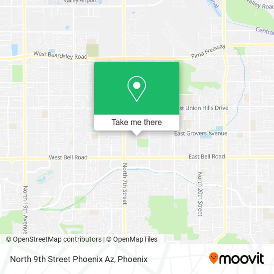 Mapa de North 9th Street Phoenix Az