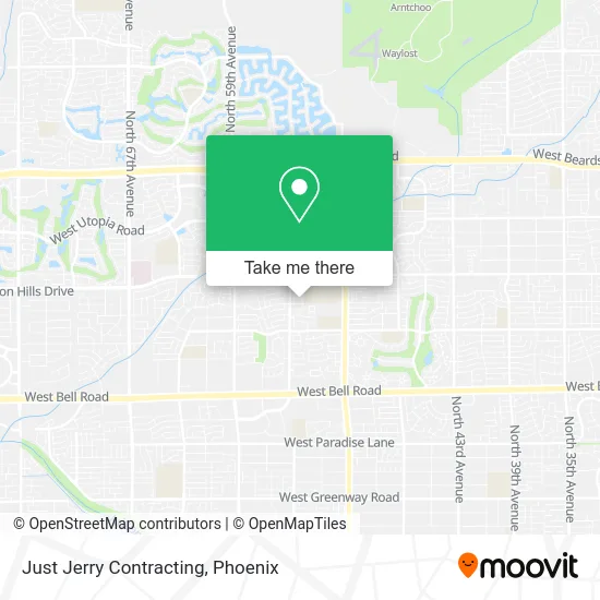 Just Jerry Contracting map