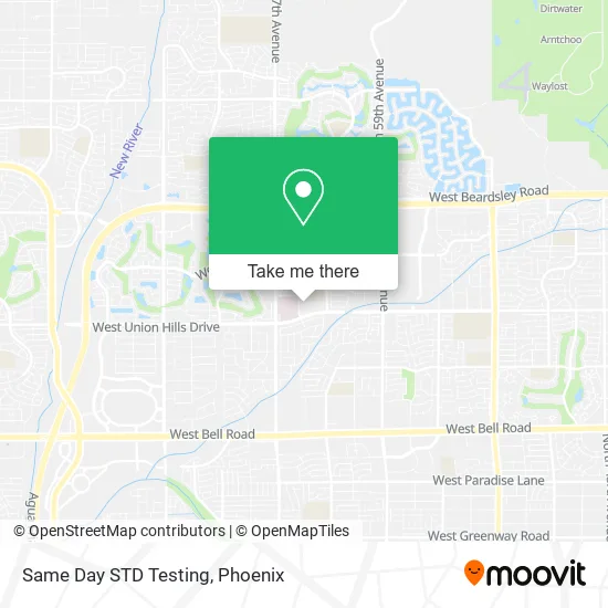 Same Day STD Testing map