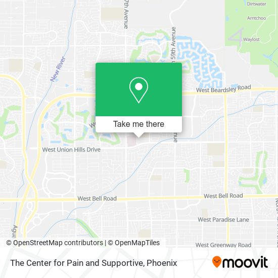 Mapa de The Center for Pain and Supportive