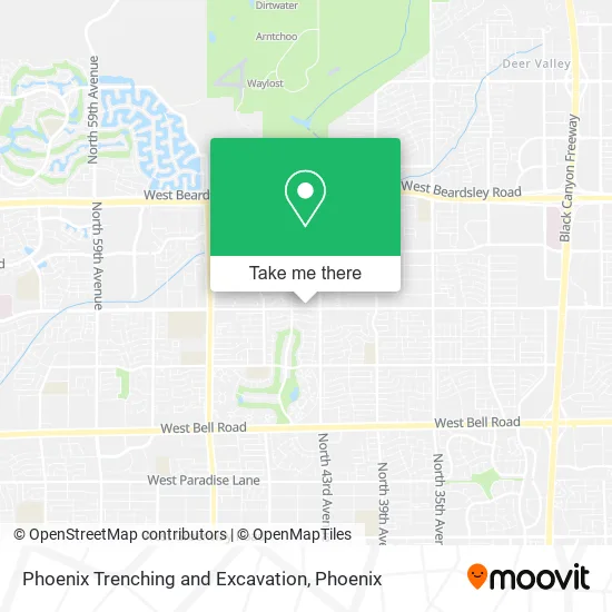 Phoenix Trenching and Excavation map