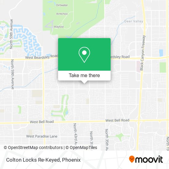 Mapa de Colton Locks Re-Keyed