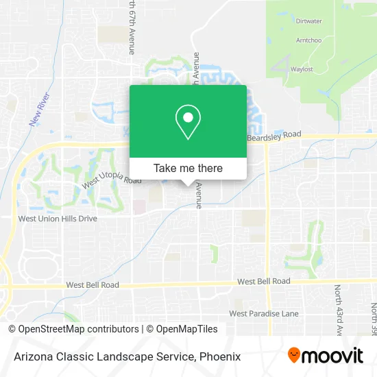 Arizona Classic Landscape Service map