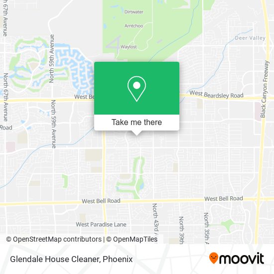 Glendale House Cleaner map