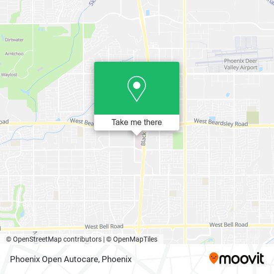 Mapa de Phoenix Open Autocare