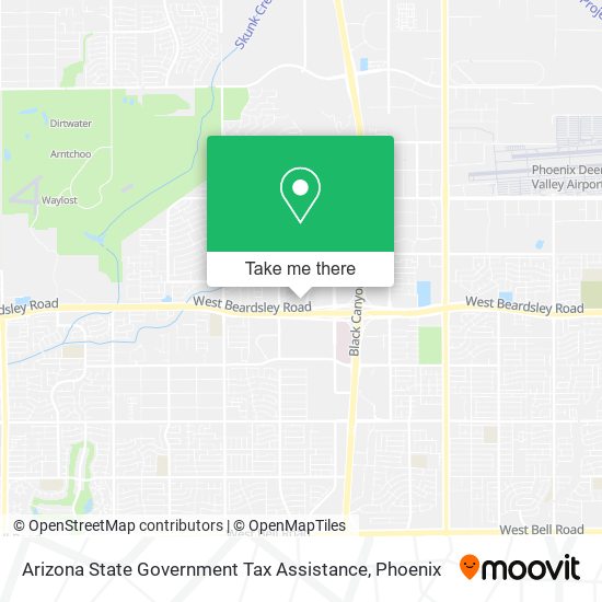 Arizona State Government Tax Assistance map