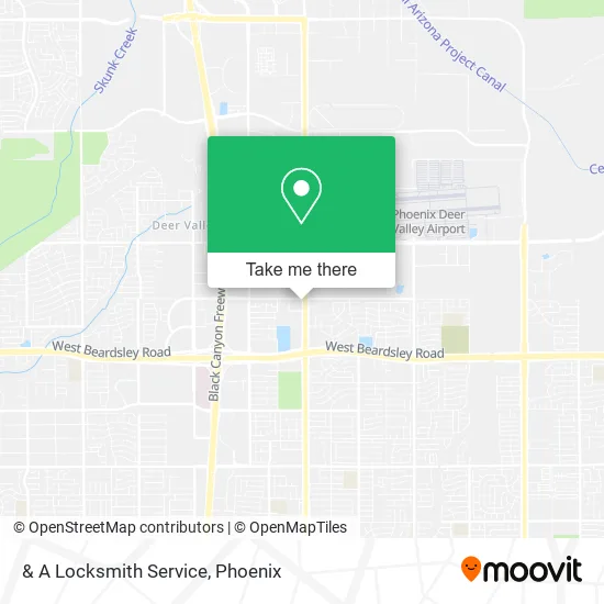 & A Locksmith Service map