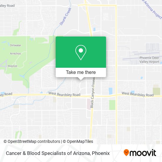 Cancer & Blood Specialists of Arizona map