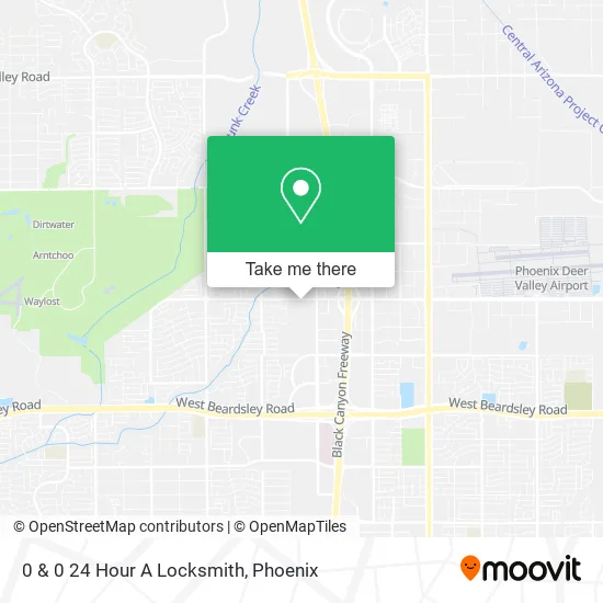 0 & 0 24 Hour A Locksmith map