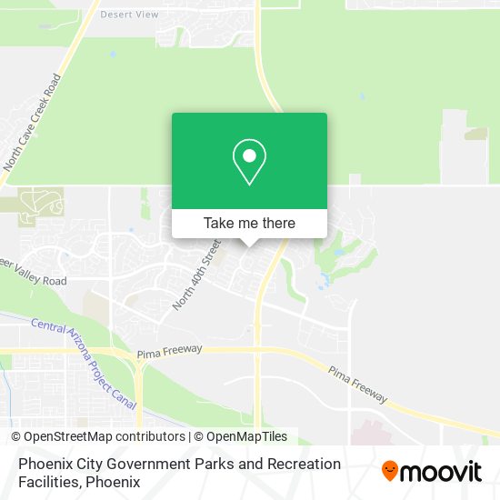 Phoenix City Government Parks and Recreation Facilities map