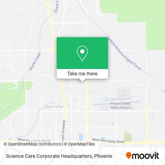 Science Care Corporate Headquarters map