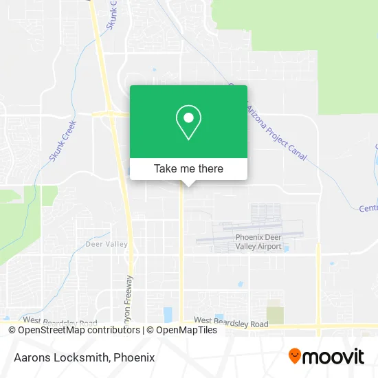 Aarons Locksmith map