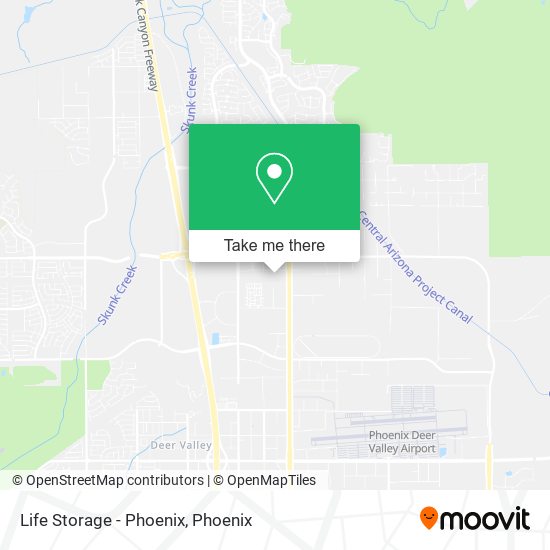 Life Storage - Phoenix map