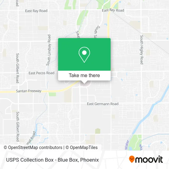 USPS Collection Box - Blue Box map