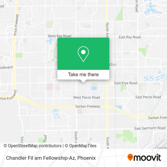 Chandler Fil am Fellowship-Az map