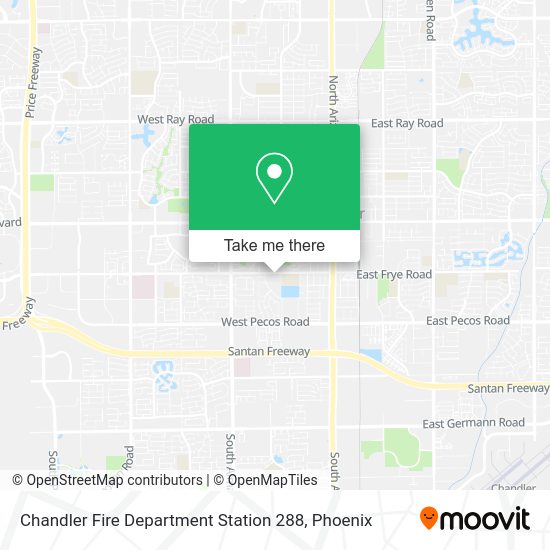 Chandler Fire Department Station 288 map