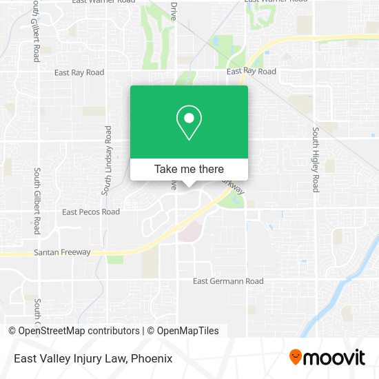 East Valley Injury Law map