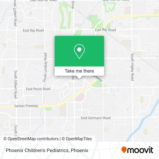 Phoenix Children's Pediatrics map