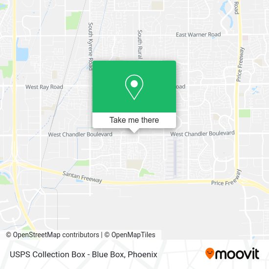 Mapa de USPS Collection Box - Blue Box