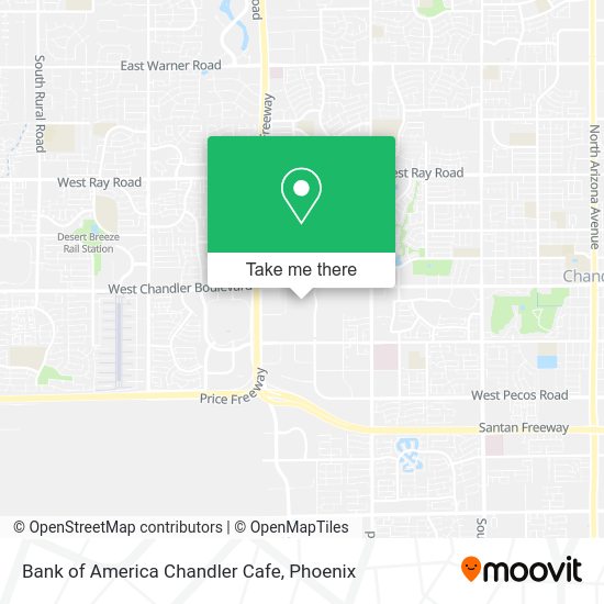 Mapa de Bank of America Chandler Cafe
