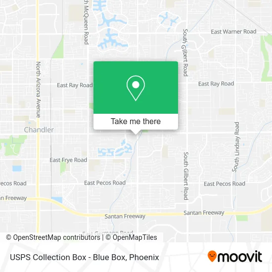 USPS Collection Box - Blue Box map