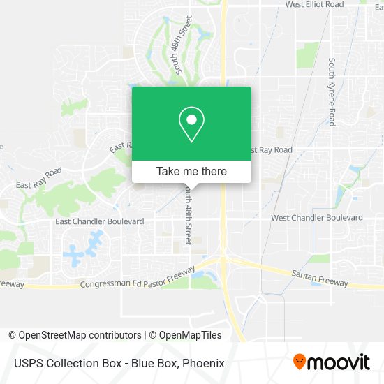 USPS Collection Box - Blue Box map