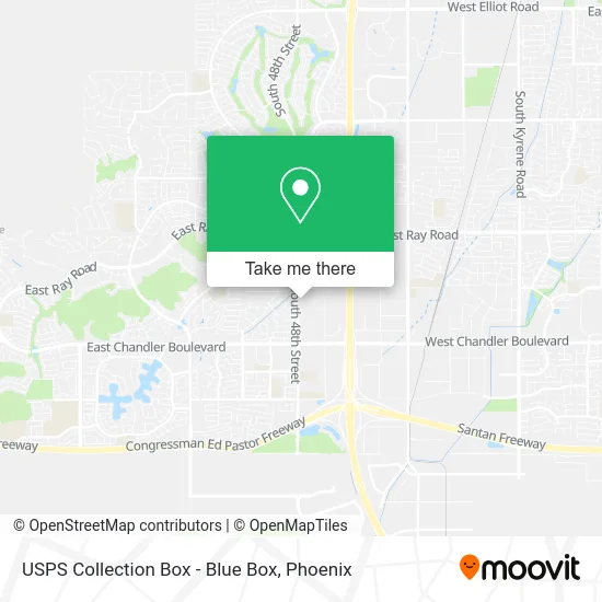 USPS Collection Box - Blue Box map